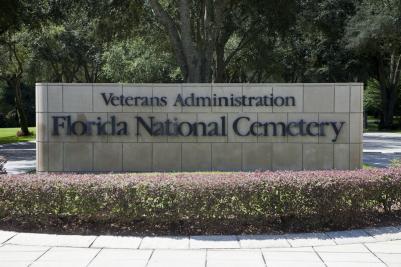 Florida National Cemetery sign